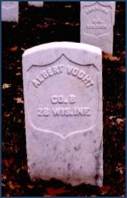 [Grave marker for Albert Voght]